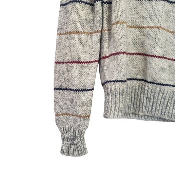 Vintage 90s Northwest Territory Mens Striped Knit Sweater Size M Preppy Nautical - Picture 4 of 7